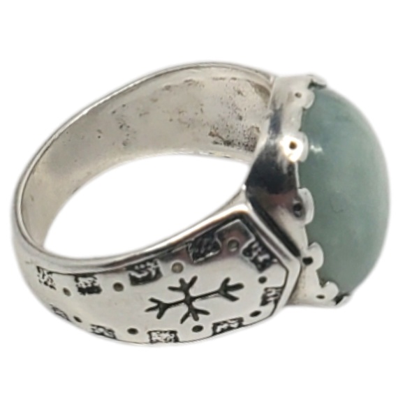 Carolyn Pollack Sterling Silver Green Quartz Ring Size 8 #20217 - Picture 2 of 6